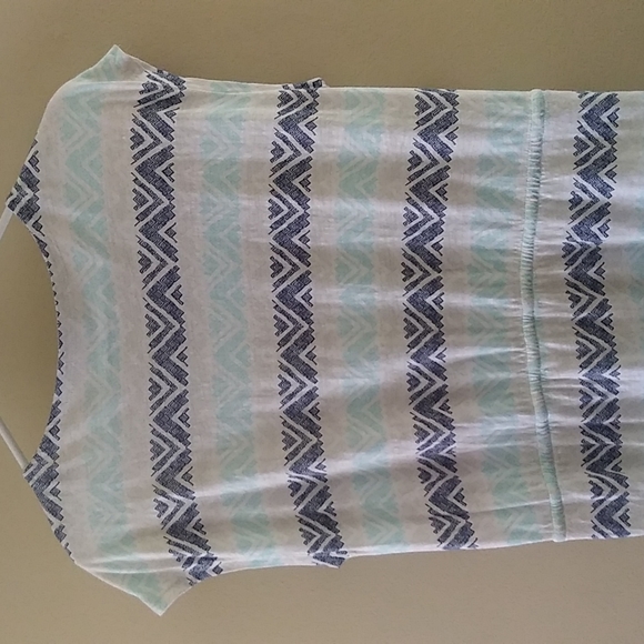 Cotton & Modal Geometric Pattern Sleeveless sz L - Picture 7 of 11